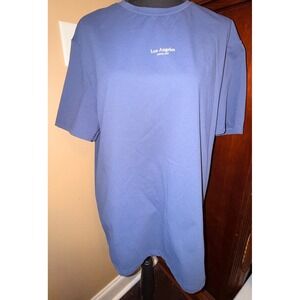 Manfinity Los Angeles Graphic T-Shirt Mens XXL Blue Excellent Short Sleeve Tee